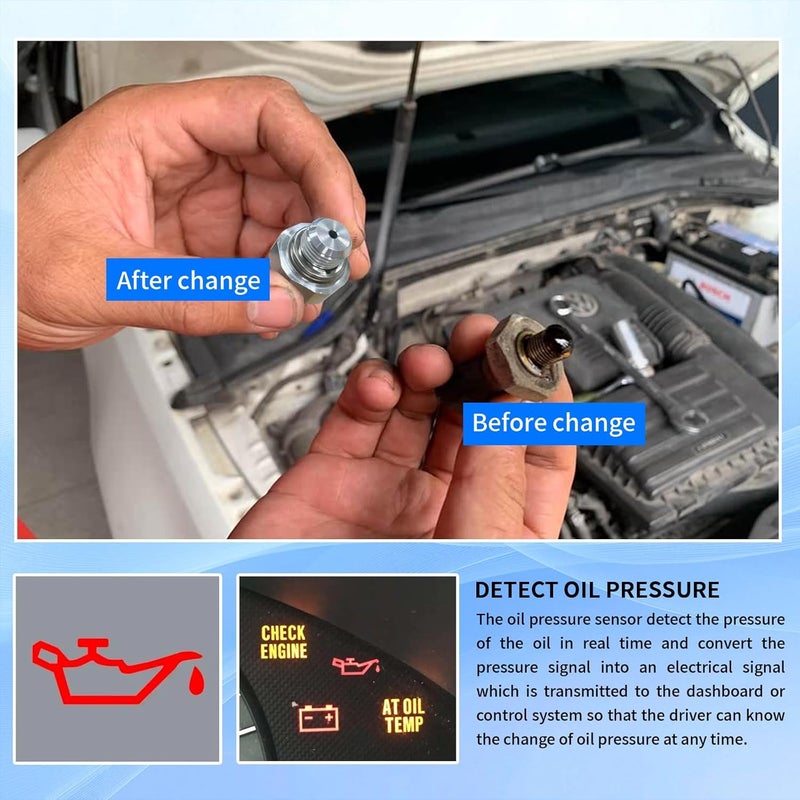 ZmingTek Oil Pressure Sensor Switch with Filter Socket Replacement for Chevy Chevrolet Silverado 1500 2500 3500 Express Avalanche Camaro Tahoe Colorado Cruze Equinox Suburban GMC (12673134 (2009-2020)) - Image 4